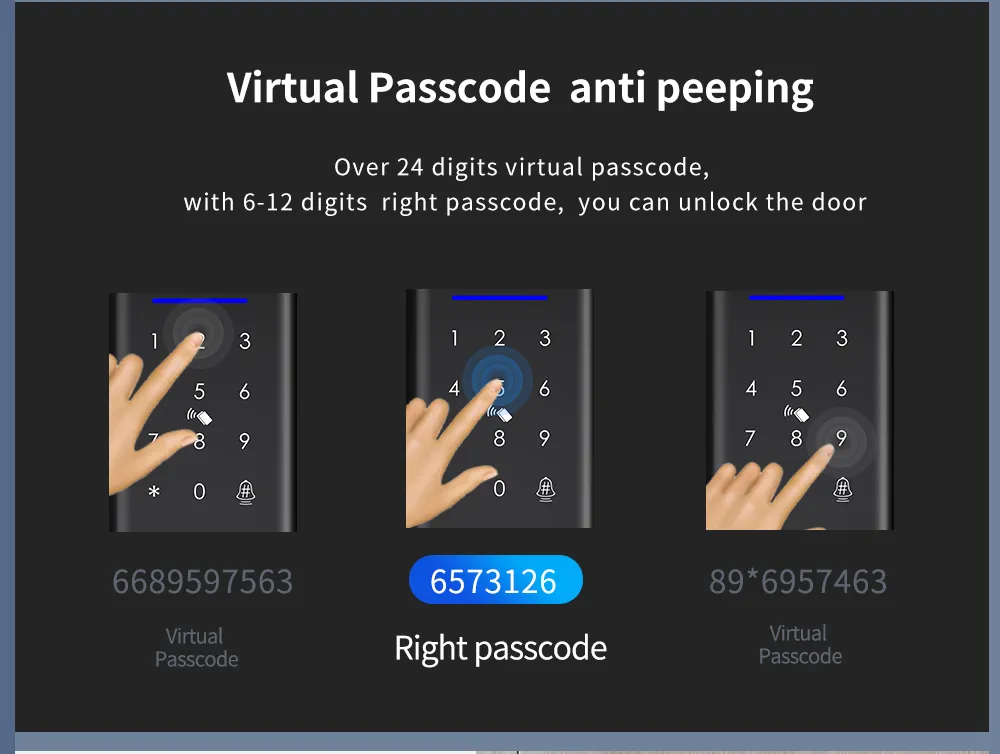 Smart Digital Handle Lock with Fingerprint Password and Tuya Function