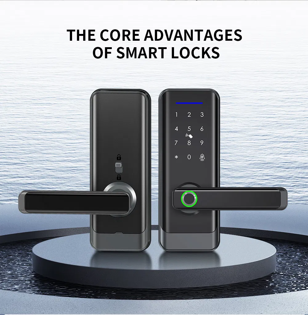 Smart Digital Handle Lock with Fingerprint Password and Tuya Function