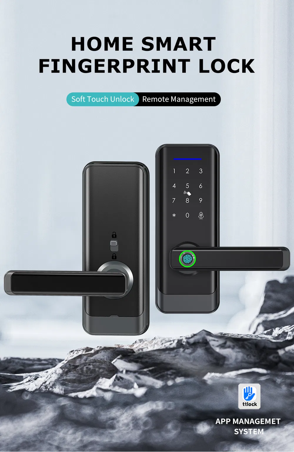 Hot Sale Ttlock APP Remote Control Fingerprint Door Lock