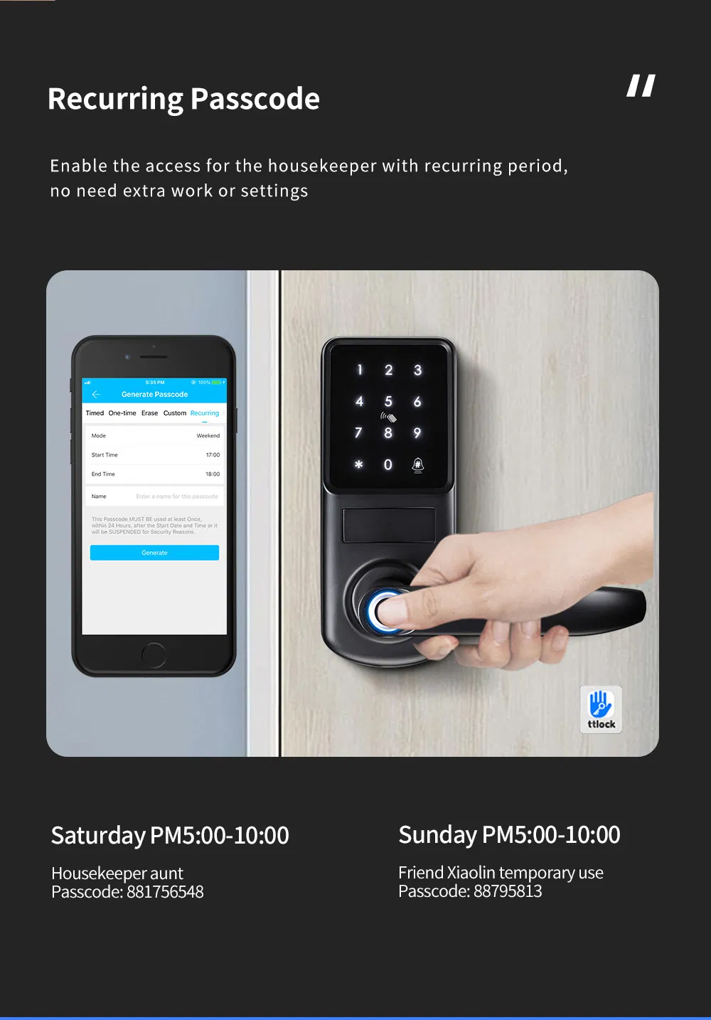 Tuya Intelligent Home Fingerprint Lock Apartment Tt Lock Applet