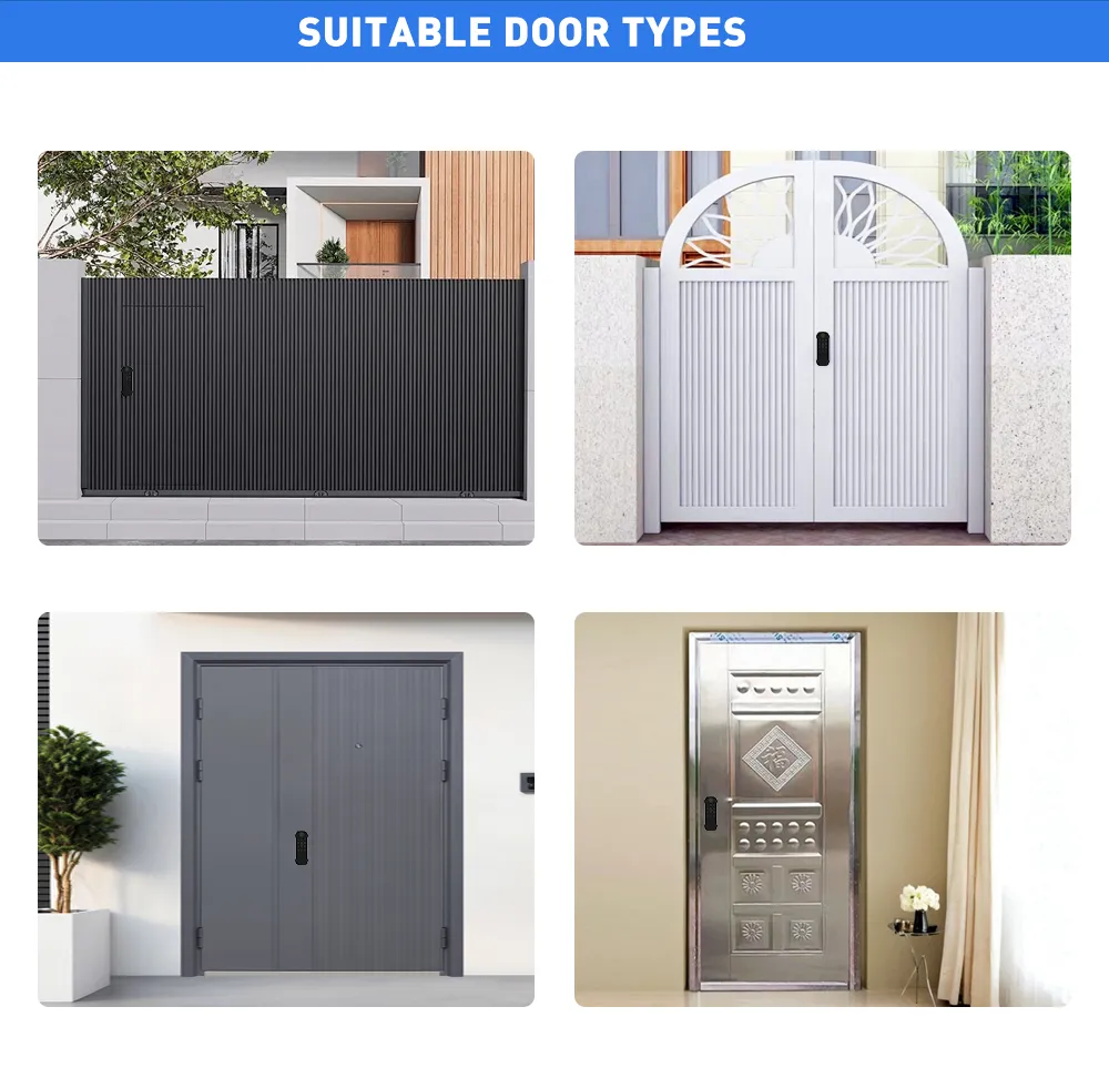 2025 Dual Side Fingerprint Security Smart Lock Tuya APP WiFi Keyless Access for Smart Home Gate Door Lock