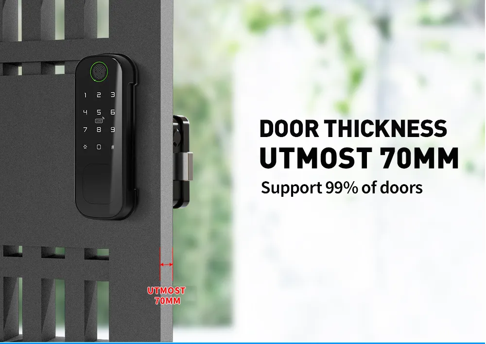 2025 Dual Side Fingerprint Security Smart Lock Tuya APP WiFi Keyless Access for Smart Home Gate Door Lock