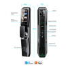 2024 New Product 6085 Mortise Luxury Matt Black Automatic 9 Languages 3D Face Recognition Smart Door Lock