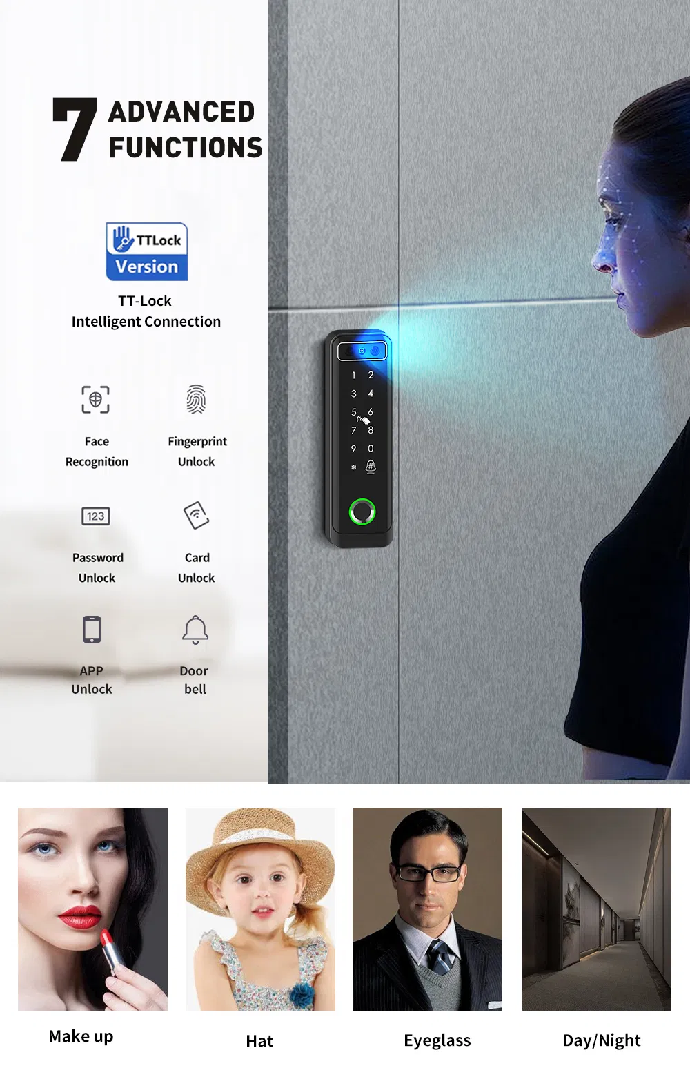 2024 New Product 3D Face Recognition Access Control with Ttlock System