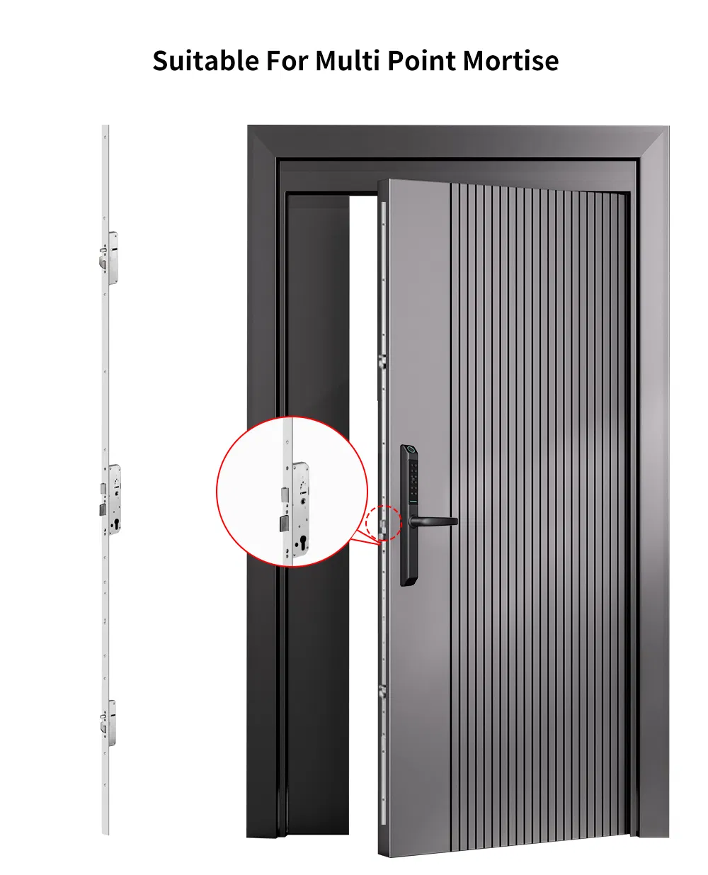 Glass Door and Wooden Door Pull Handle Electronic Security Lock Ttlock Smart Door Lock